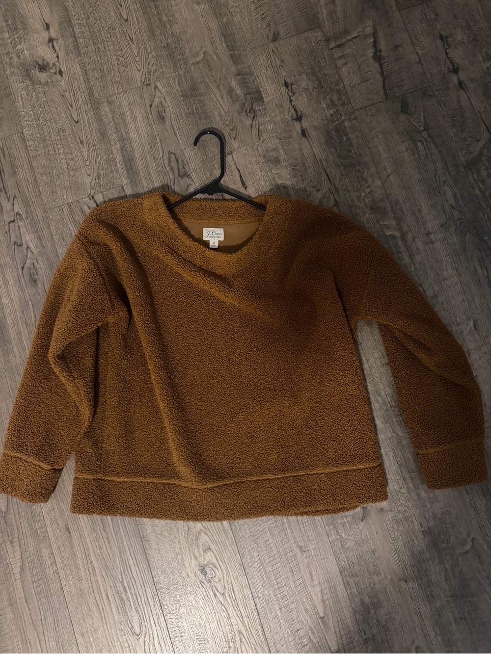 J. Crew Cozy Chestnut Sherpa Crewneck Sweater